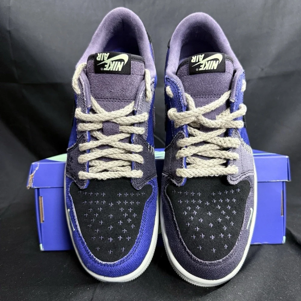 Mens 8.5 Air Jordan 1 Retro Low OG  Regency Purple Zion Williamson Voodoo